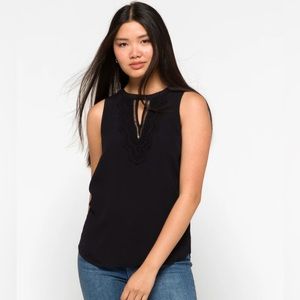 Daniel Rainn Quin Keyhole Crochet Top